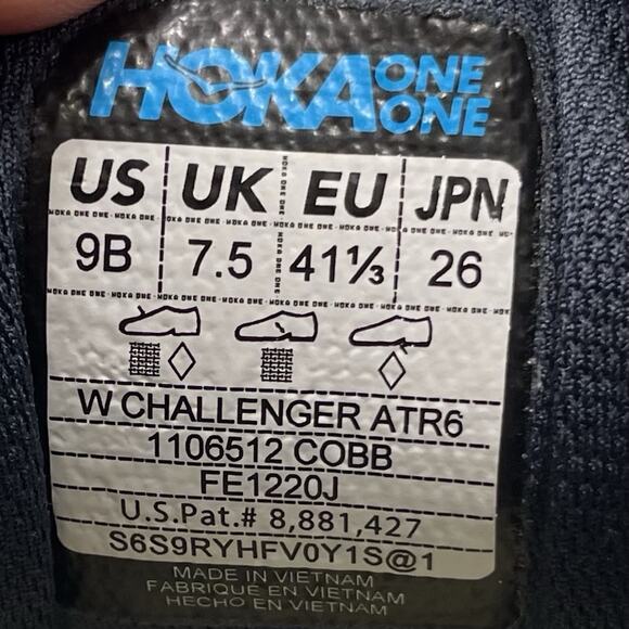 Hoka One One Challenger ATR 6 Trail Running Shoes Womens Size 9 B Blue Green - Picture 8 of 10